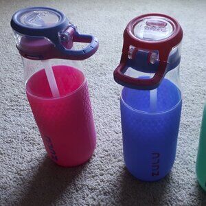 Set of 3 Zulu Tritan Kids Water Bottles with Straws - Size 18 oz